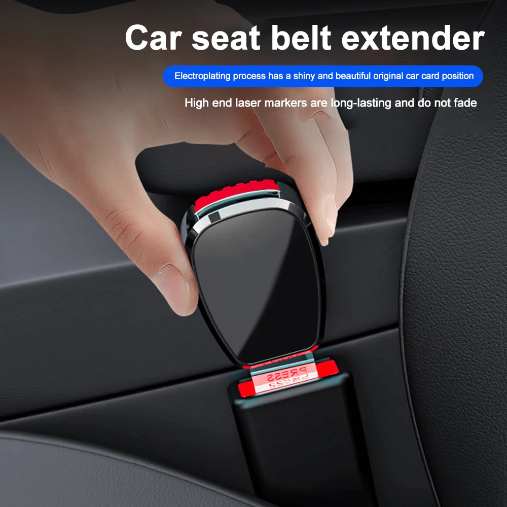 1/2PCS Car Seat Belt Clip Extender Auto Safety Belt Extension Thick Insert Socket Extender Safety Buckle Seat belt buckle plug