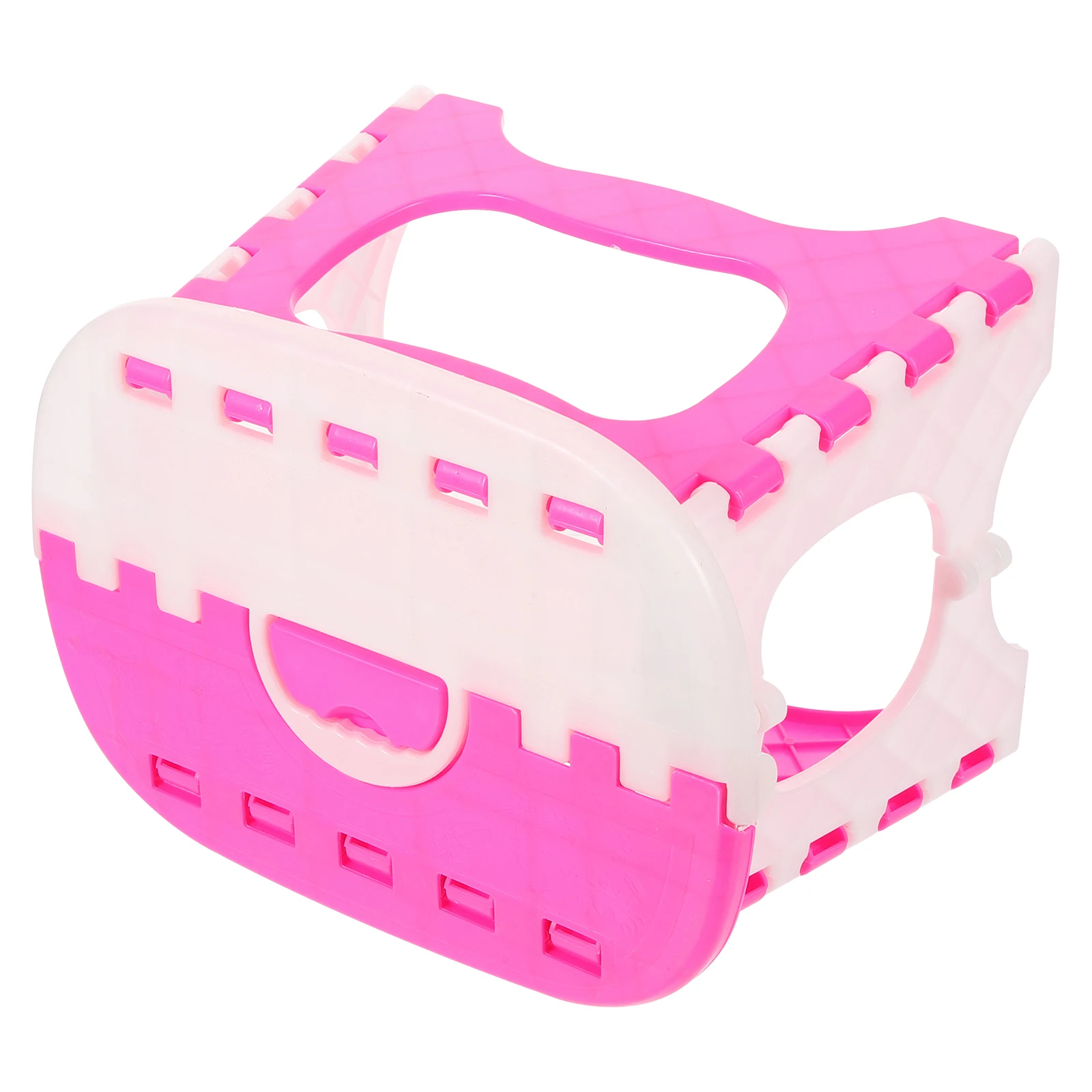 

Plastic Folding Step Stool Pink Portable Handle Kids Bedroom Kitchen Garden Bathroom Fishing Seat Folding Stool