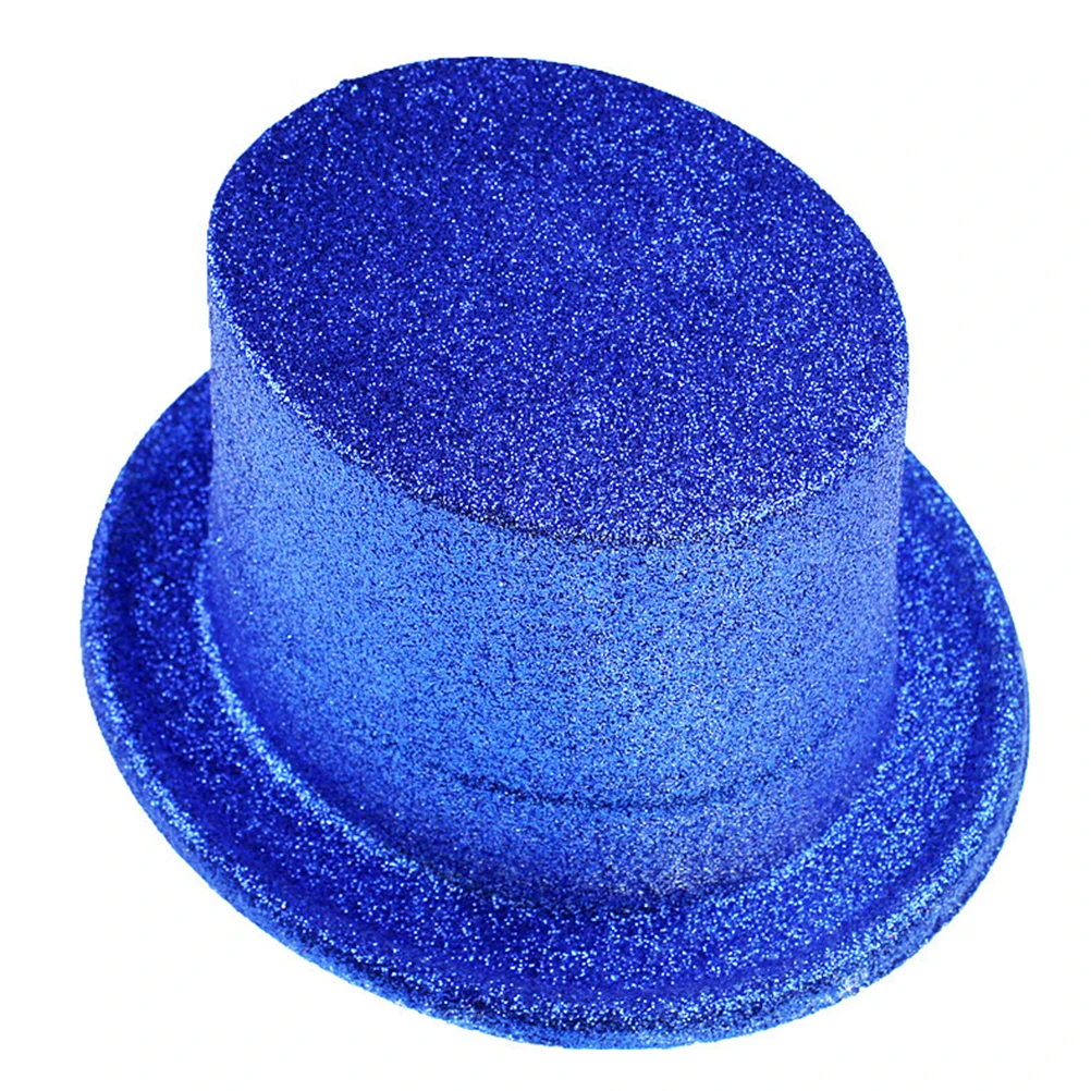 

2 Pcs Jazz Hat Magician Bowler Glitter Costume Dress up Accessory Party Hats Derby