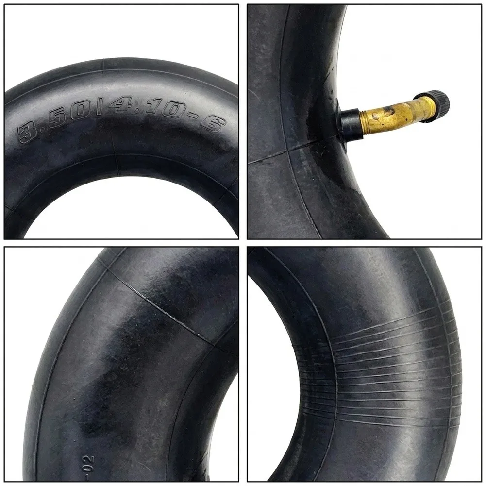 Inner Tubes for 4.10/3.50-6 Size Wheels Compatible with Handcart Utility Wagon Models Two-Piece Replacement Set
