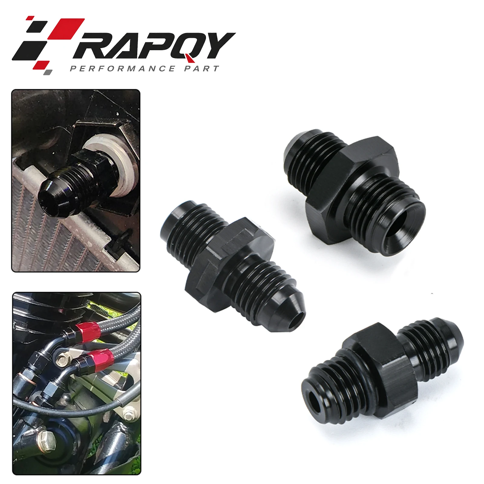 4AN To 7/16-24 4AN to M12*1.5 6AN To 5/8-18 Male Flare To Male Thread Turbo Oil Feed Adapter Fitting for GT25/28/30/35/35R