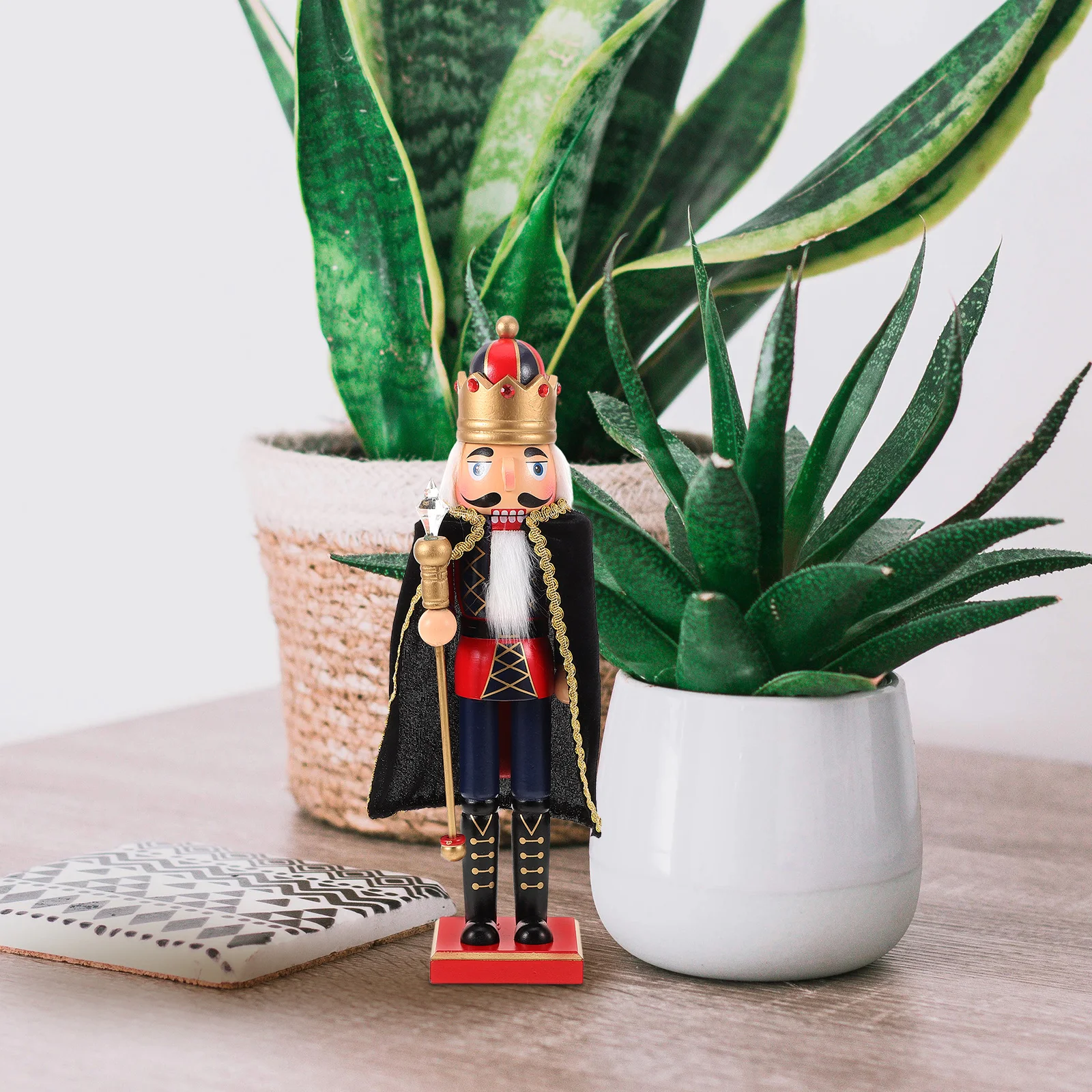 

Festival Traditional Nutcracker 35cm Wooden Craft Home Office Desktop Decor Party Supplies Gift Nutcrackers Decorations