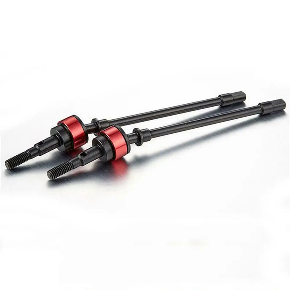 1Pair Stainless Steel Cvd Drive Shaft Front Axle Rc Parts for Axial Scx10 Crawler Rc Car Red