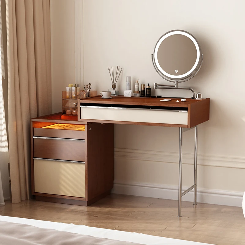 الحديثة الفاخرة ماكياج الغرور منضدة الزينة أدوات الزينة لخزانة أثاث غرفة النوم مضمد تخزين خزانة أدراج مكتب #2