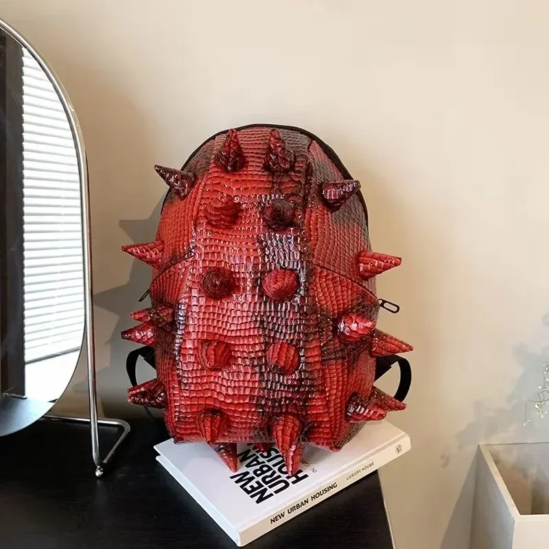 2025, neues Muster, Modetrends, stereoskopischer Igel-Rucksack, Persönlichkeit, Unisex, hohe Kapazität, PU, wasserdicht, vielseitiger Rucksack