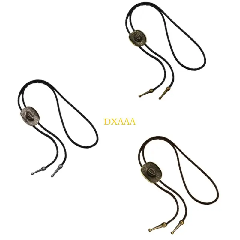 

DXAA ковбойская шляпа, дизайн, ожерелье-боло, ожерелье со звездой из сплава, мягкий шнур из искусственной кожи, модный аксессуар