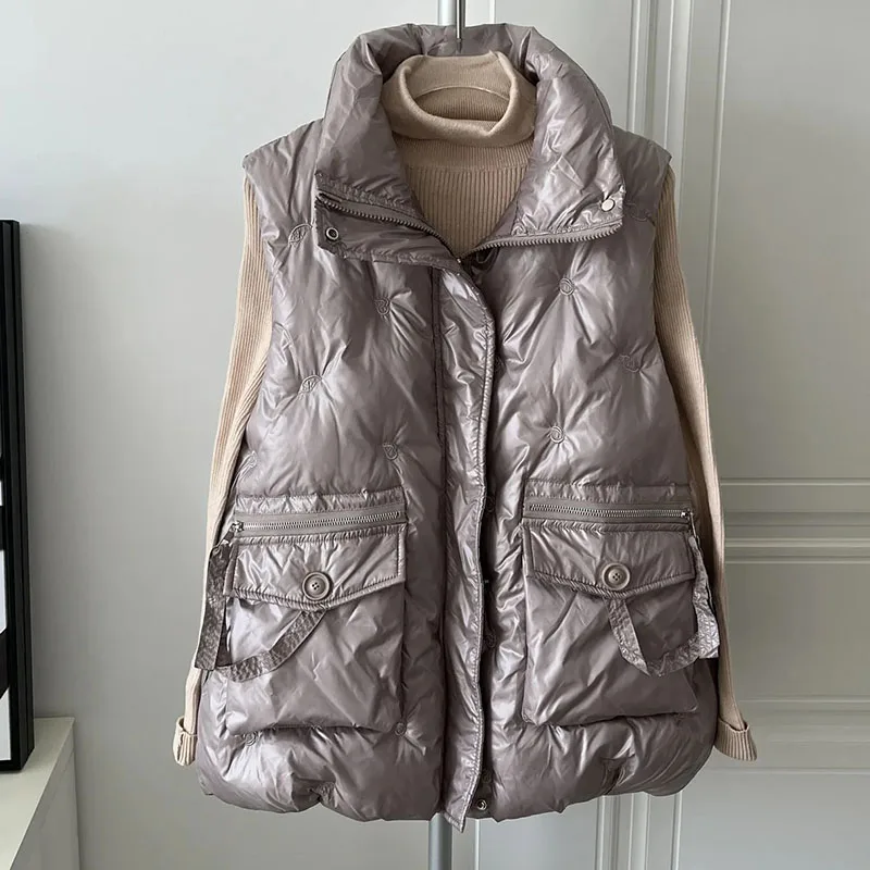 Gilet imbottito in cotone studenti femminili cappotto spesso autunno inverno nuovo cotone coreano Clip di cavallo marea donne piumino di cotone giacca