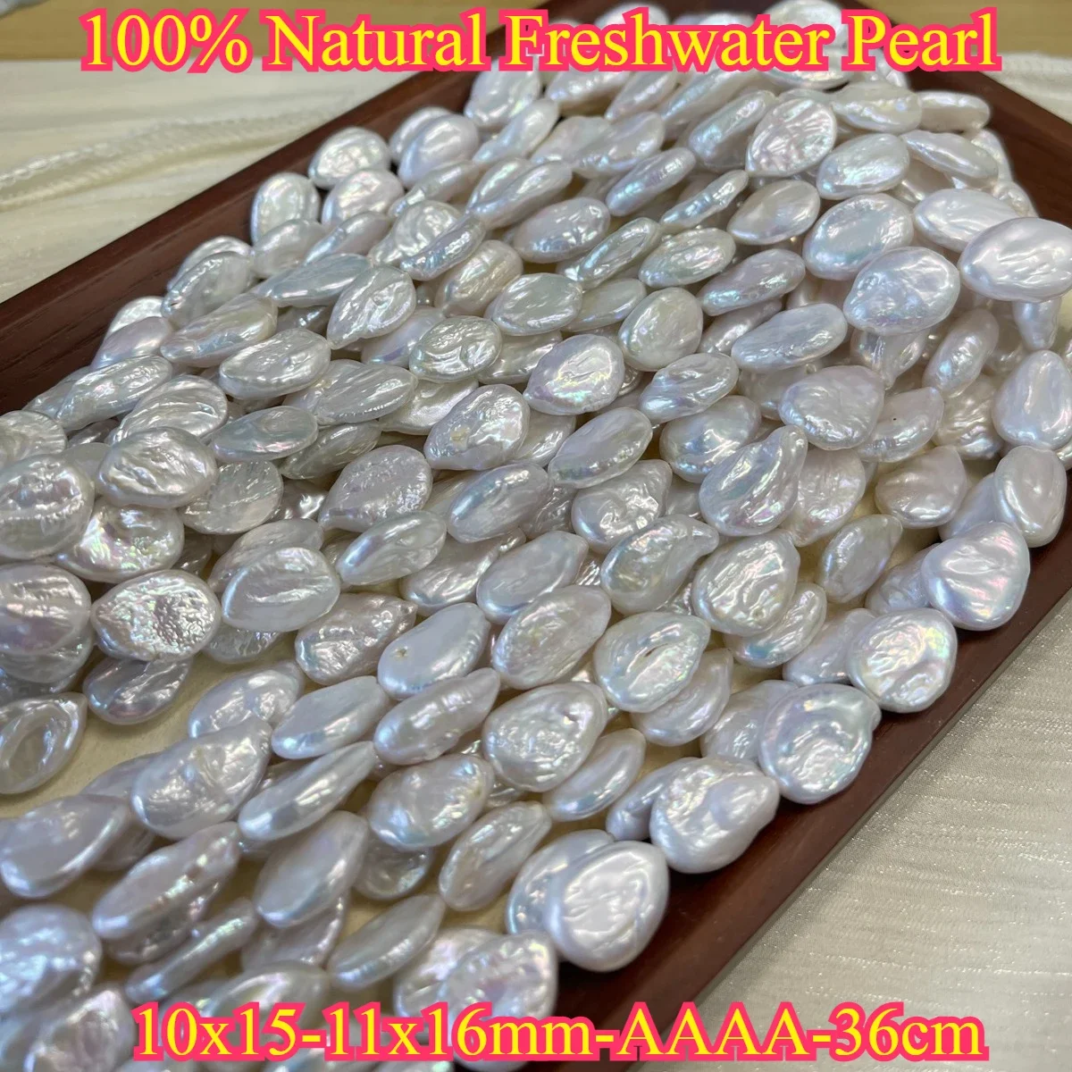 10x15-11x16mm 4A Shiny Natural Freshwater Pearl Baroque Large Drop Spacer Bead Jewelry Make DIY Necklace Bracelet Women Wedding