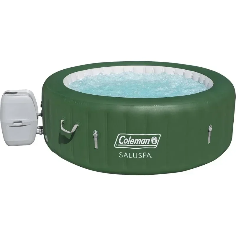 

Inflatable Portable Hot Tub with Heated Water System and 140 People
