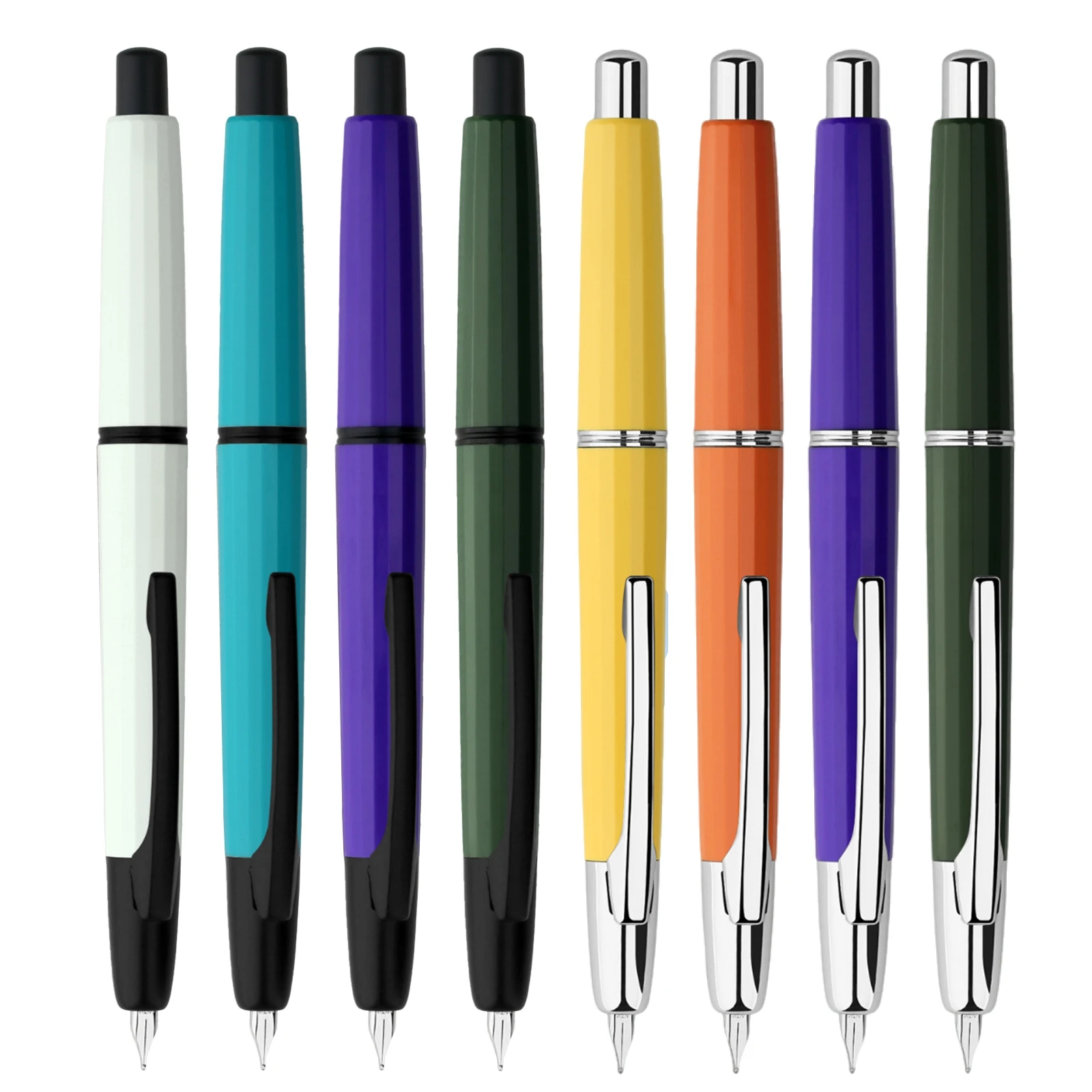 MAJOHN A2 Retractable Fountain Pen EF 0.4mm Nibs Multiple Colors Iridium Pen Press Type Student Office Stationery Supplies