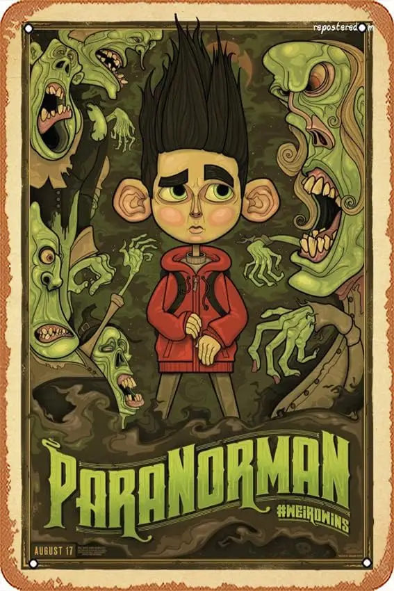 Paranorman Retro Metal Sign Vintage Kitchen Garage Man Cave Wall Decor Funny Gift Bar Decorations Art Poster Tin Sign 8x12 Inch.