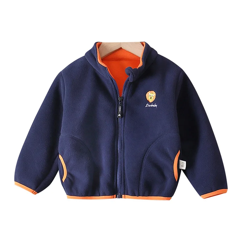 Childrens Boys Polar Fleece Coat New Spring Autumn Fleece Western Style Kids Baby Boys Jacket Toddler Boys Outerwears