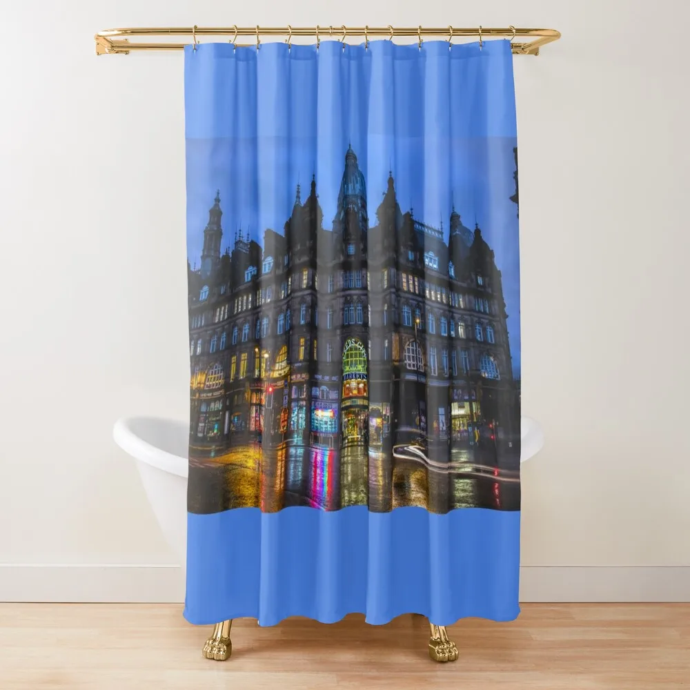 

Leeds City Markets at Night One Shower Curtain Bathroom Accessory Shower Bath Transparent Bathroom Shower Curtain