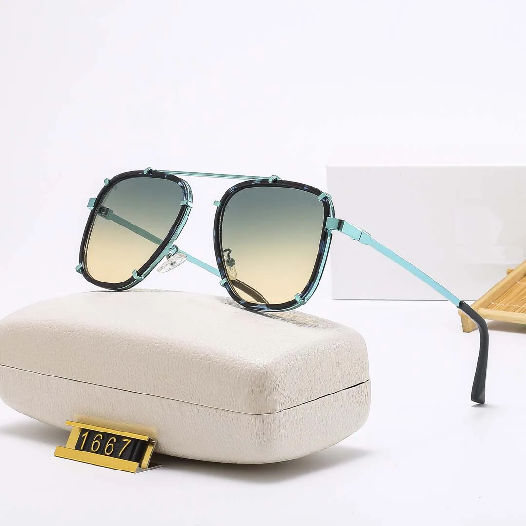 

New fashion high value metal sunglasses casual versatile trendy street shooting visor