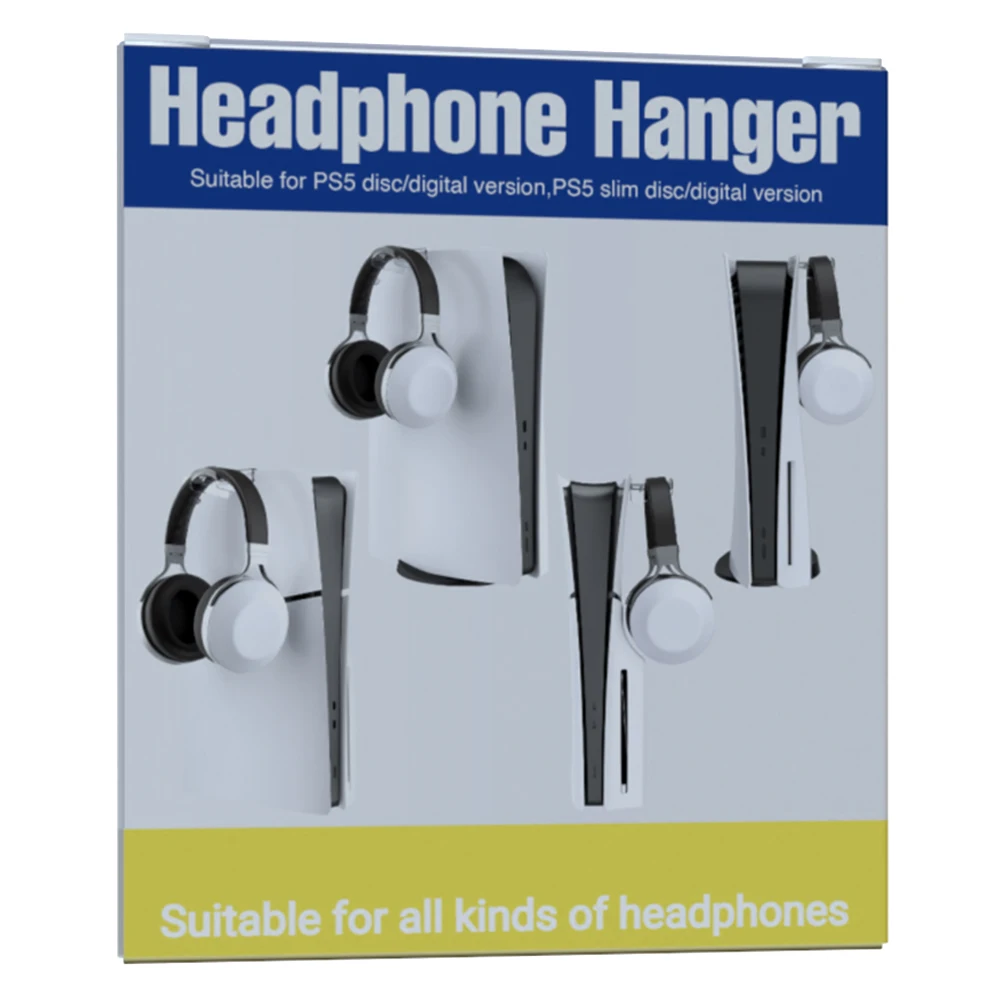 ขาตั้งหูฟัง Mount ชุดหูฟังสําหรับเล่นเกมโปร่งใสแขวนผู้ถือติดตั้งง่ายหูฟัง Hook สําหรับ PS5/PS5 Slim เกมคอนโซล
