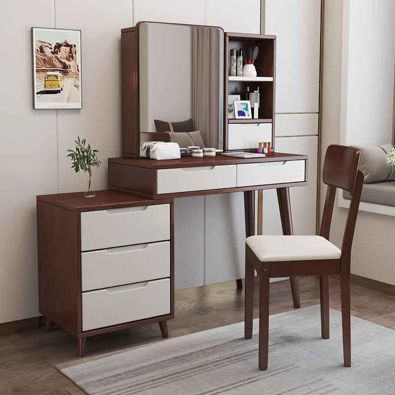 

Столик Прикроватный со стеклянной столешницей, комод, женский туалетный маленький стол, белая мебель для макияжа в скандинавском стиле, дешевая Эстетическая комната, роскошный отель