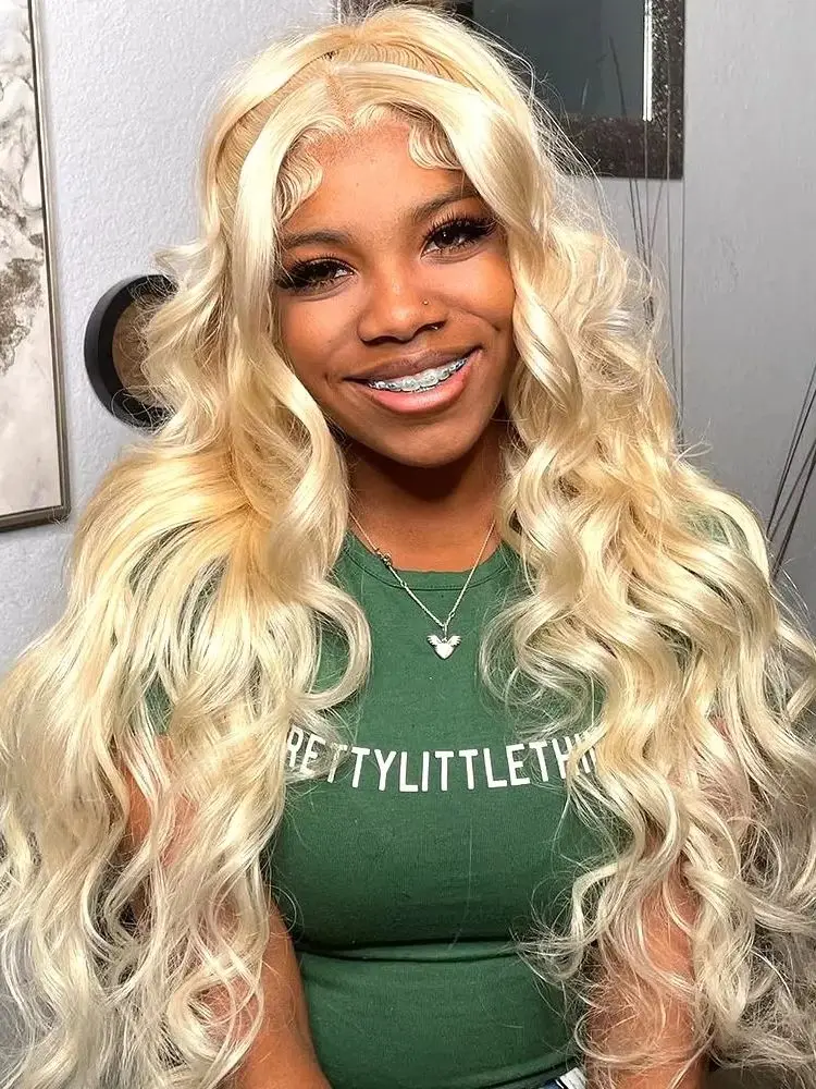 

Brazilian 250% Density 30 40 42 Inch #613 Honey Blonde 13x6 HD Lace Front Human Hair Wigs Body Wave Lace Frontal Wigs For Women
