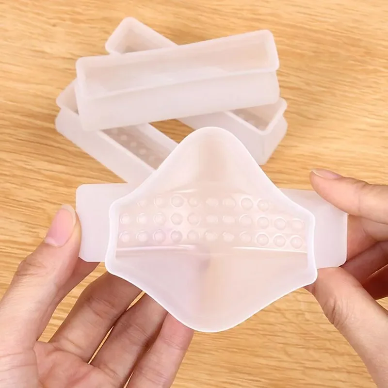 أغطية أرجل كرسي مستطيلة من السيليكون مضادة للانزلاق ، غطاء أقدام للخشب ، طاولة أريكة ، سدادة سرير ، وسادة واقية لأرضية القدم ، 4 form