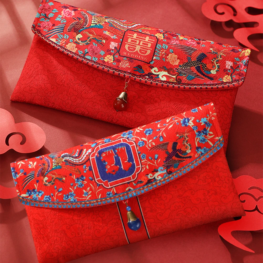 

Wedding Red Envelope Cash Pocket Fabric Envelopes Packet Cloth Bridal Party Favors