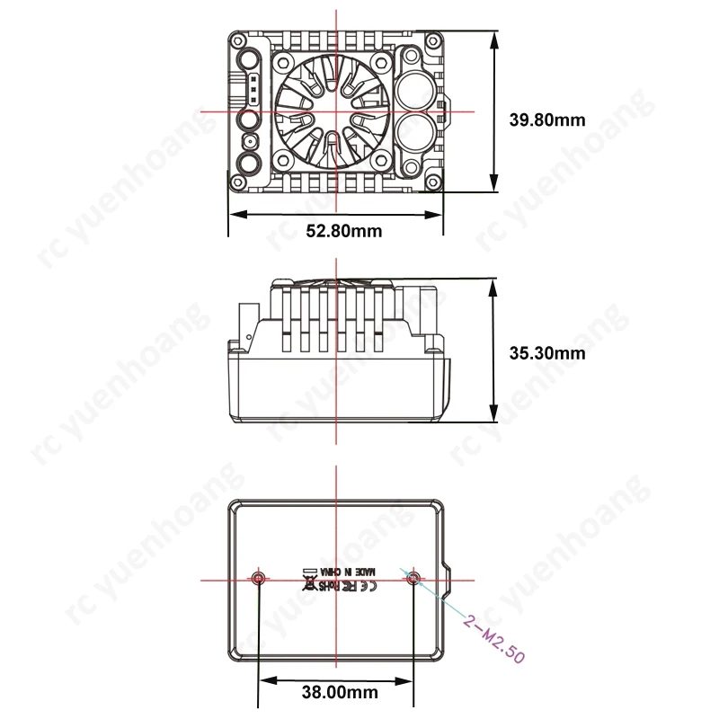 1 Buah XC E10 ESC 2-4S 140A IP67 Pengendali Kecepatan Sensor Tahan Air dengan 10A BEC Perekaman Data Peningkatan Online untuk Mobil RC 1/10