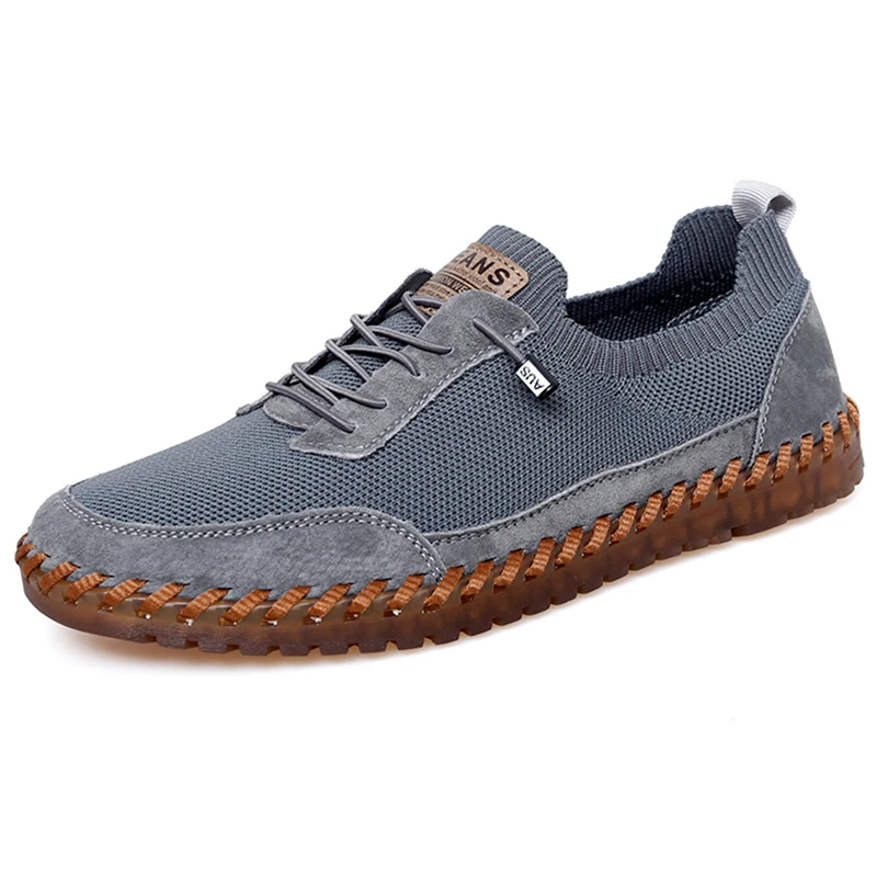 

2026 Men Summer Breathable Mesh Casual Sneakers Lightweight Walking Shoes Comfortable Loafer Shoes Soft Sole Outdoor Hiking Shoe