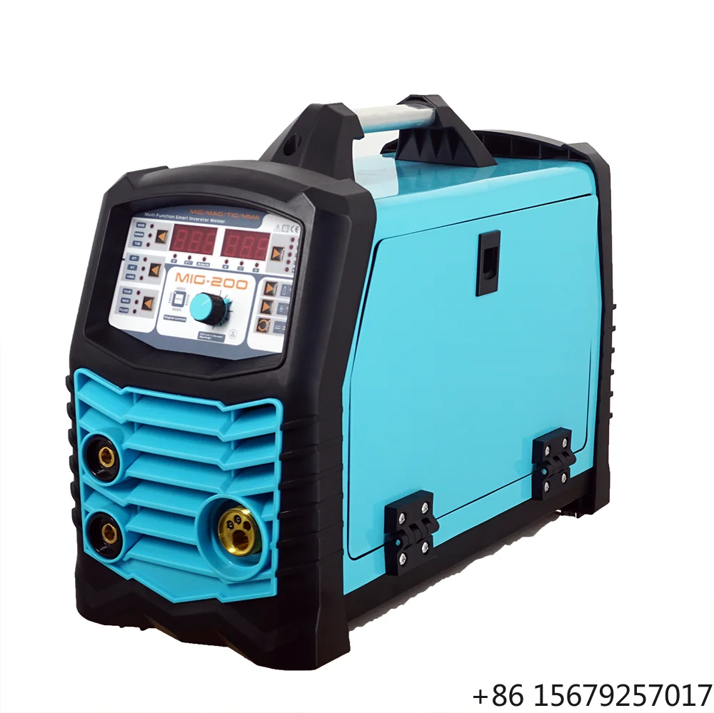 Digital Mig-200 MIG Welder 200amp 110/220v Dual Voltage Gas Gasless Mig Welding Machine MIG/LIFT TIG/ARC 3 in 1 Multiprocess