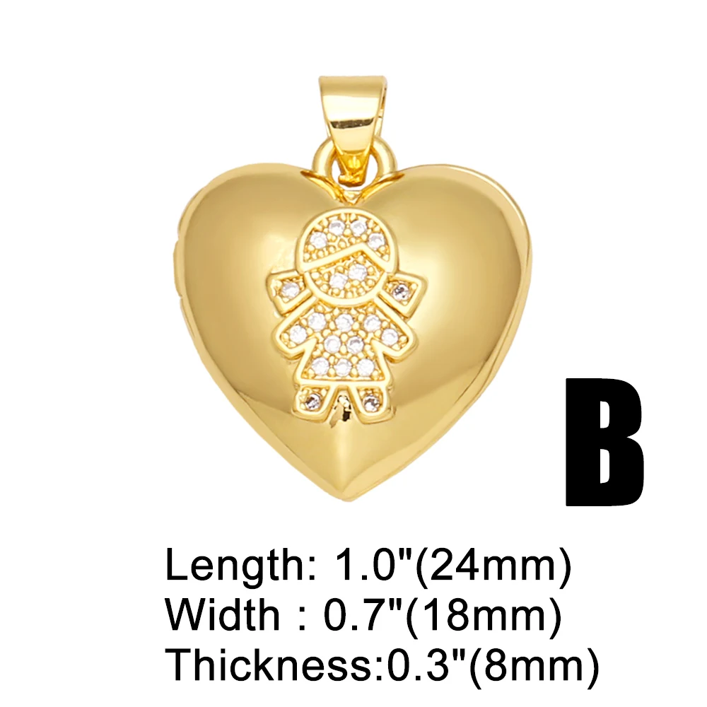OCESRIO مريم العذراء القلب قلادة قلادة لتقوم بها بنفسك صنع النحاس الذهب مطلي الكلب الطفل قلادة مستلزمات صناعة المجوهرات pdta858
