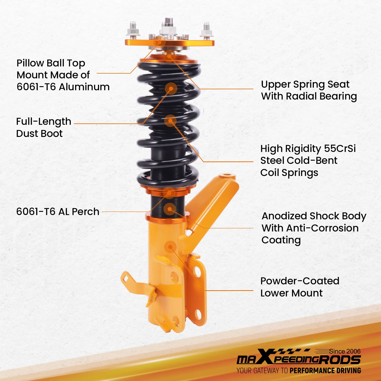 Coilovers Suspension for Honda Civic (EM2) 2001 - 2005 Amortisseur shock spring