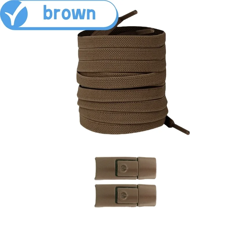 Nieuwe Zonder Banden Elastische Veters Geen Stropdas Veters Druk Lock Schoenveters Sneaker Kids Adult 8MM Verbrede Platte Schoenveter voor Schoenen