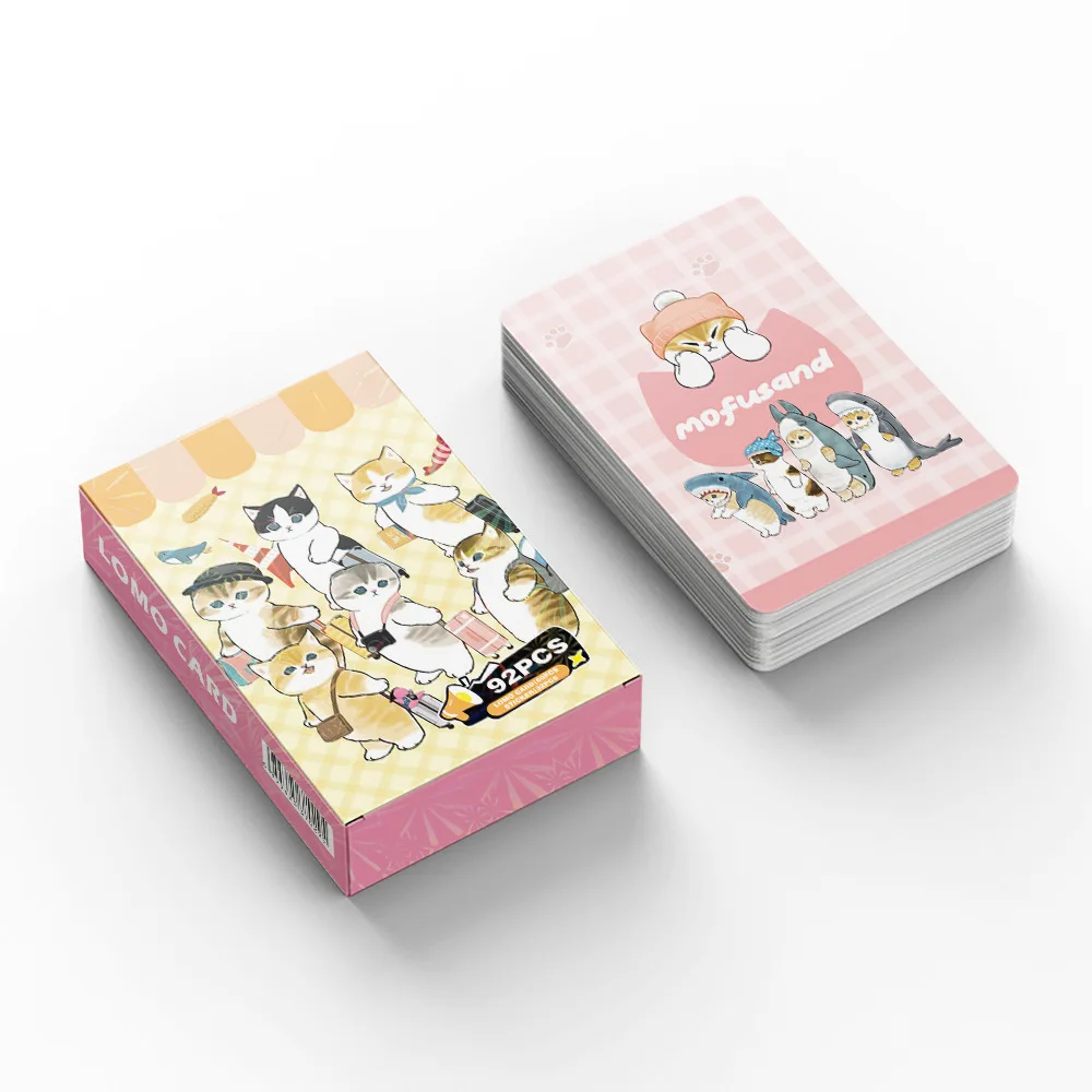 

92PCS Mofusand Anime LOMO Cards Set Cute Cat Character Photo Cartoon Stickers for Fans Gift DIY Decor