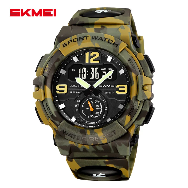 SKMEI Waterproof Quartz Wristwatch Alarm Clock Horloges Mannen Digital Electronic Large Dial Fashion Sport Watches For Men