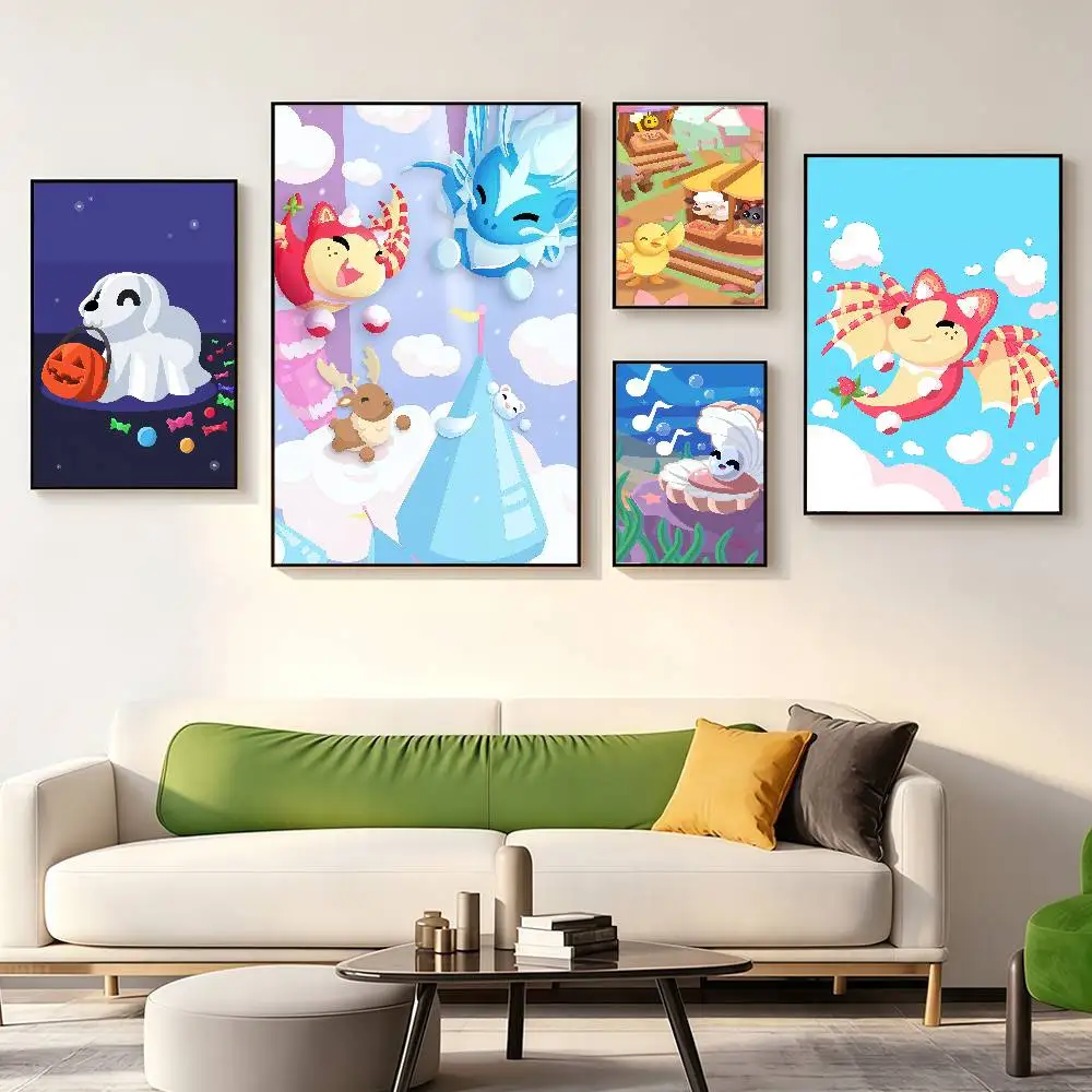 Cute Game A-Adopt M-Me! Posters Wall Art Retro Painting Home Room Cafe Club Dorm Wall Decor