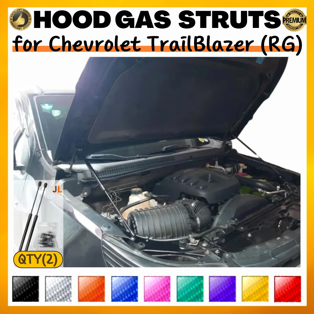 

Qty(2) Hood Struts for Chevrolet TrailBlazer (RG) 2012-Present Front Bonnet Modify Gas Spring Shock Absorber Lift Support Damper