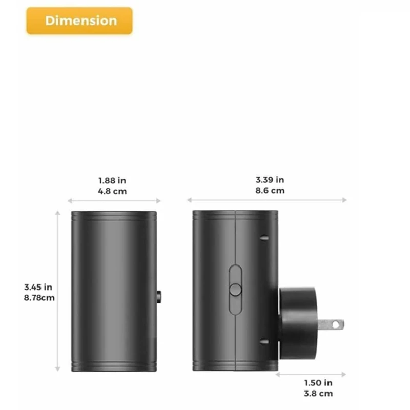 ไฟ LED กลางคืนเสียบผนัง 3 สีพร้อมรีโมทคอนโทรลหรี่แสงได้ไฟกลางคืนสําหรับห้องโถงห้องนอนบันได US Plug