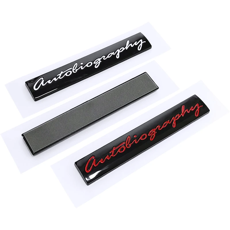 2pcs 3d ABS Chrome Black Logo Autobiography Emblem Car Trunk Badge L322 L320 Autobiography Sticker Accessories