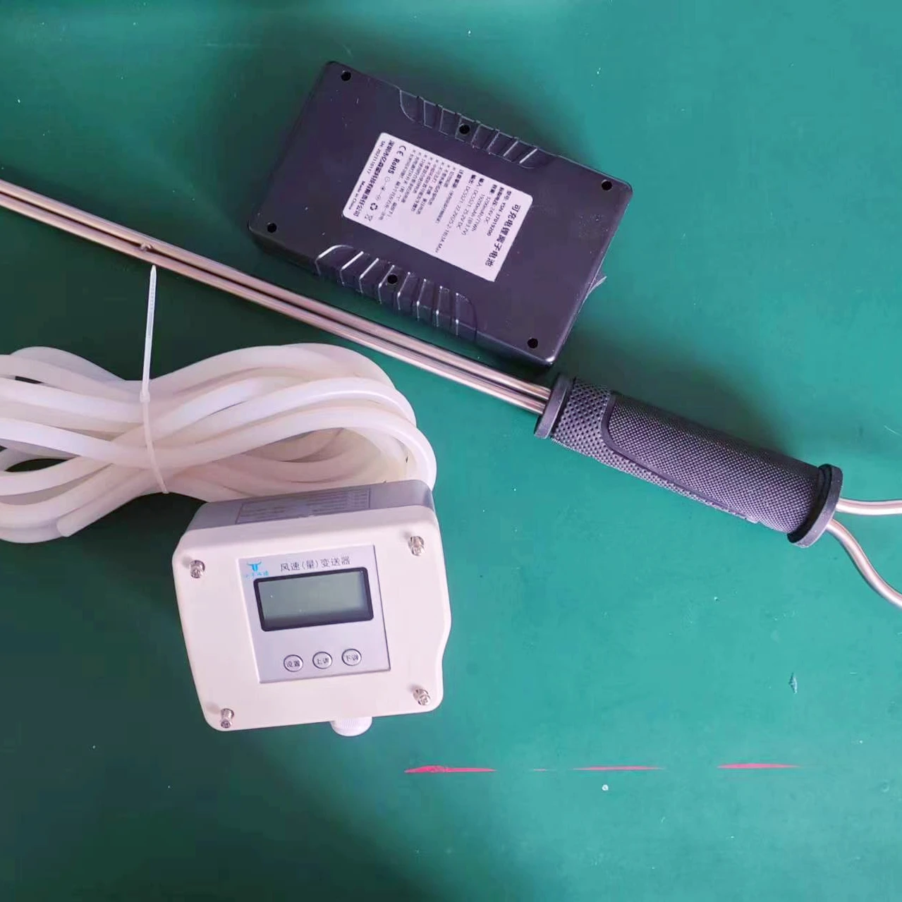 Intelligent digital anemometer with probe high temperature handheld industrial high precision