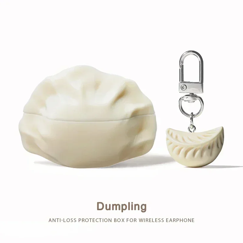 

For Airpods Pro 2 White Dumpling Earphone Case Wacky For Airpods 3/4 1/2 Wireless Bluetooth Earphones Anti-fall Protective Case