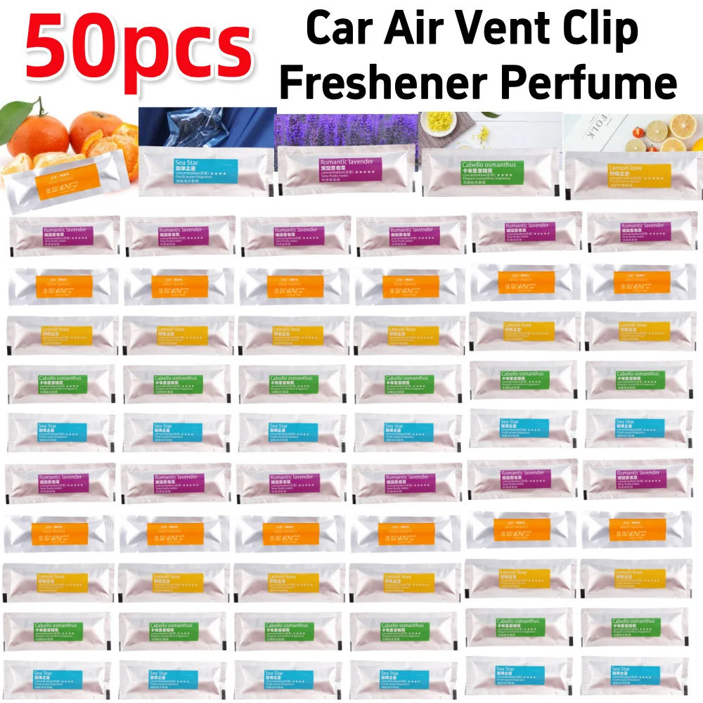 1-50PCS Air Freshener Refill Tablets Romantic Lavender Cologne Air Vent Perfume Diffuser
