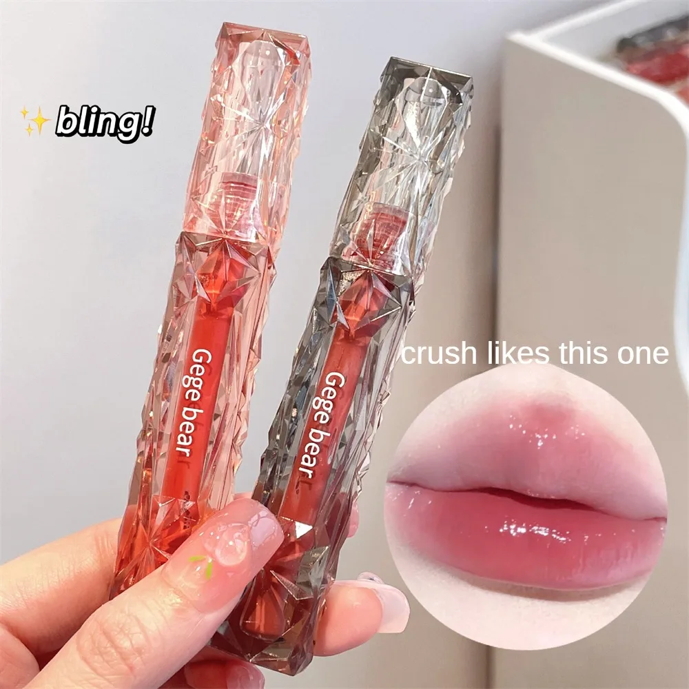 Mirror Lip Gloss Crystal Transparent Cosmetics Glass Lip Glaze Makeup Lipstick Plump Lips Make Up Moisturize