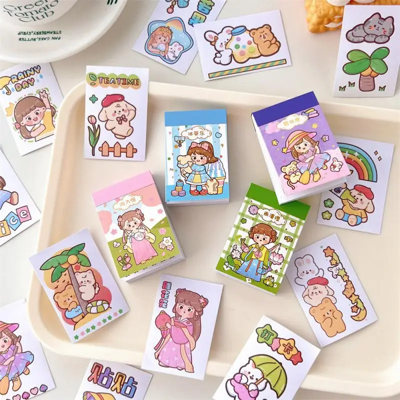 1~10PCS Sticker Book Material Easy To Tear Easy To Stick. Small And Cute Easy To Use Easy To Carry Educational Supplies