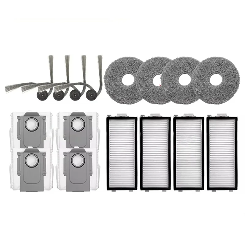 B58B-Cleaning Machine Accessories Main Side Brush Filter Mop Pad, Dust Bag Anti Entanglement