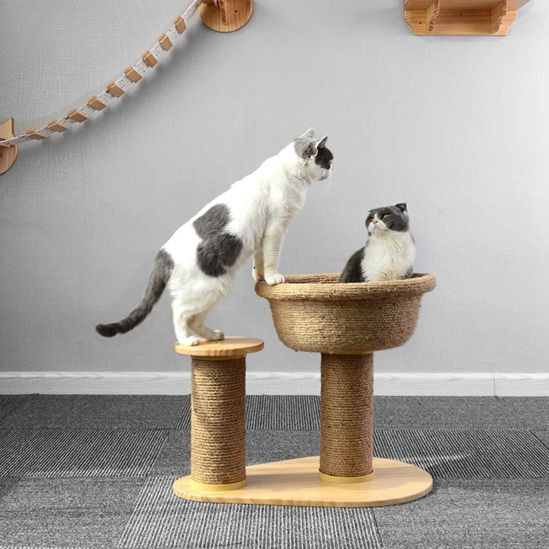 frame Solid wood climbing frame Hemp pad basin  nest Cat scratch column  toy Cat scratch board