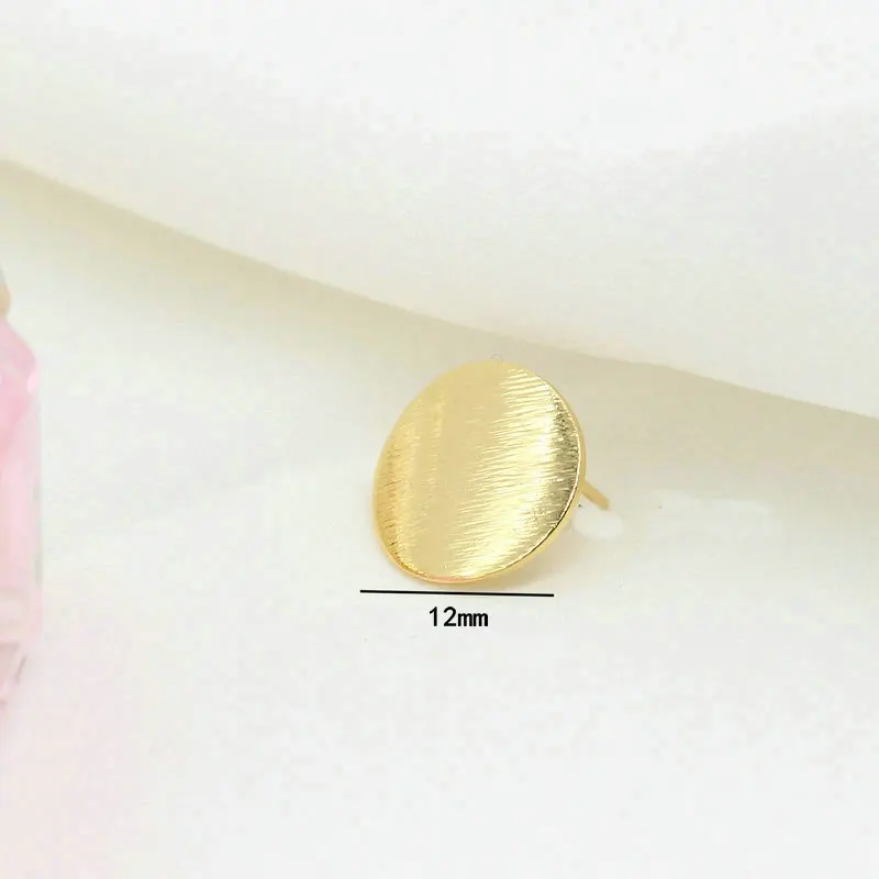 12MM Ręcznie robione kolczyki DIY Materiały do tworzenia kolczyków 14-karatowe pozłacane kolczyki sztyfty do samodzielnego wykonania kolczyków wiszących Akcesoria jubilerskie — zdjęcie 4