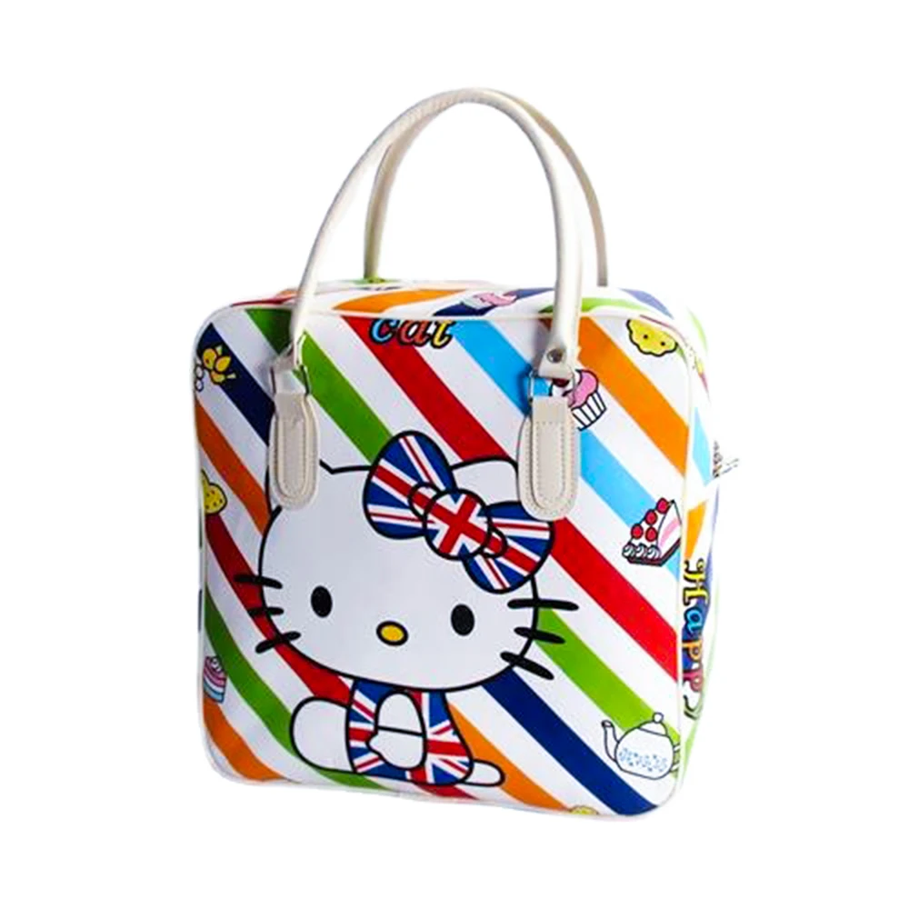 Nowa Sanrio Hello Kitty PU Y2K stylowa torba podróżna przestronna i wytrzymała damska weekendowa z uroczą lekką torebką