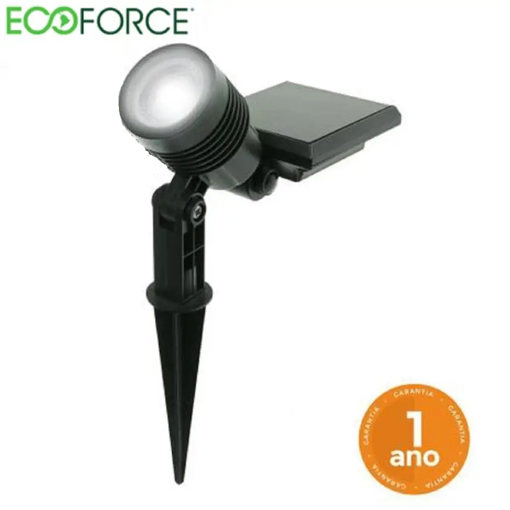 10 Lumens Black ABS 6000K Spit Solar Led Spot Luminaria