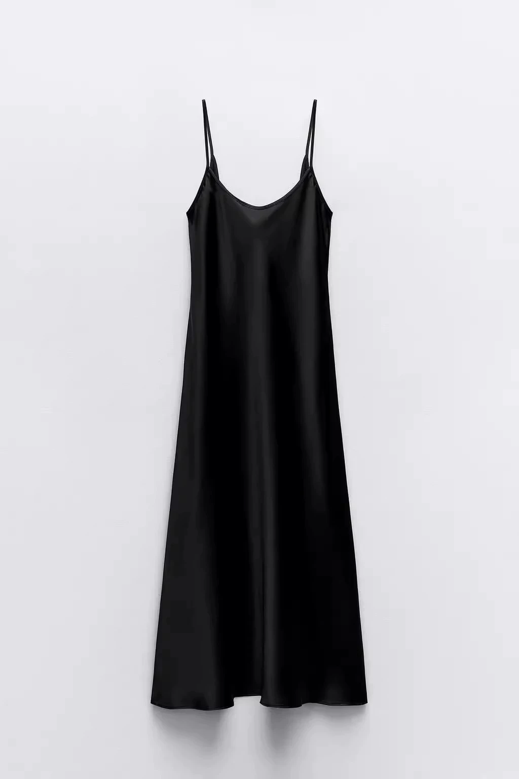 Ele Bla Zijde Satijn Strapl Dr Lente 2024 Dames Faion Ba Sexy Jurk Lange Rok zonder Sve X-ape