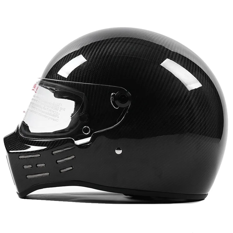 Airo New Design Full Face Kart Capacitor Motorcycle Helmet Carbon Fiber Helmet Custom DOT CCC Helmet Motorrad Retro Rot
