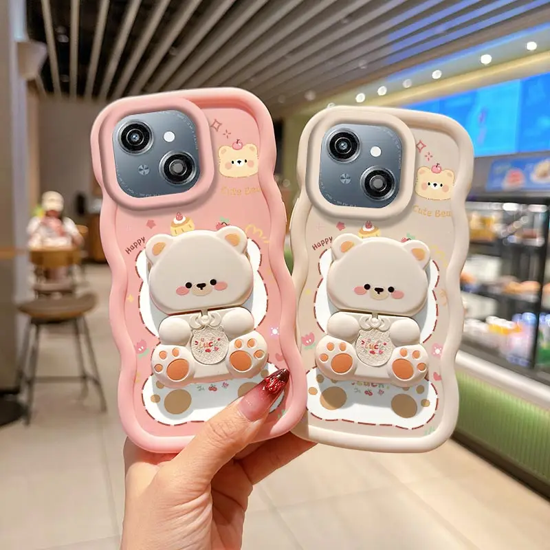 S Park Go 1 Naughty Cat-Halterung, gewellte Silikon-Handyhülle für Tecno Spark Go1 Spark Go1S Spark 20 Pro Pop9 Cover