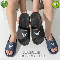 New Summer Men's Slippers Casual Outdoor Beach Slipper PVC Soft Sole Home Indoor Flip Flops Anti Slip Bathroom Slippers Sandals