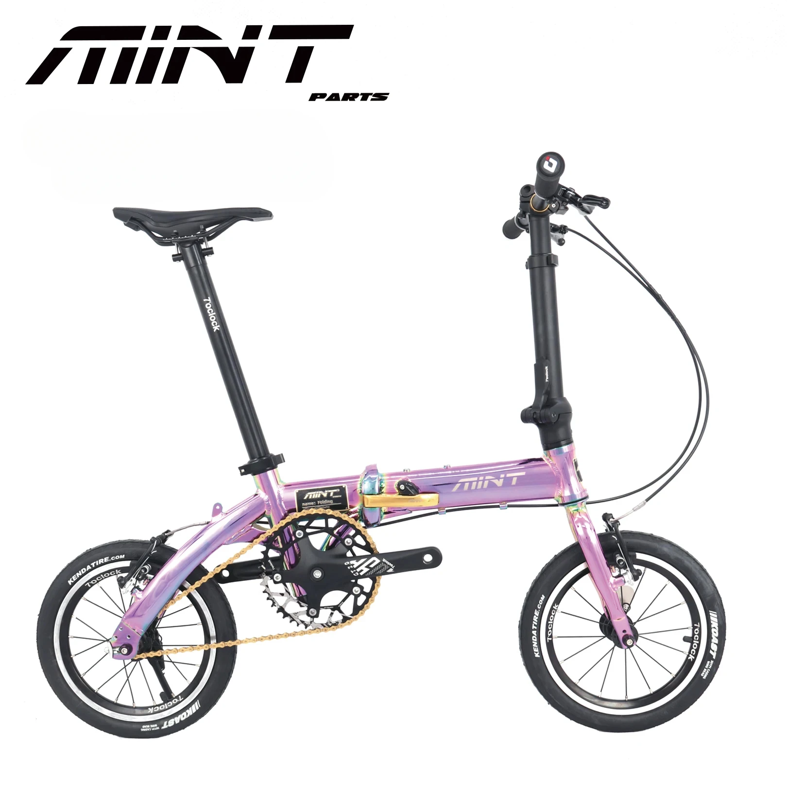 Mint folding  student  bike  bicycle portable T1A-14V single-speed adult bicycle for boys and girls.